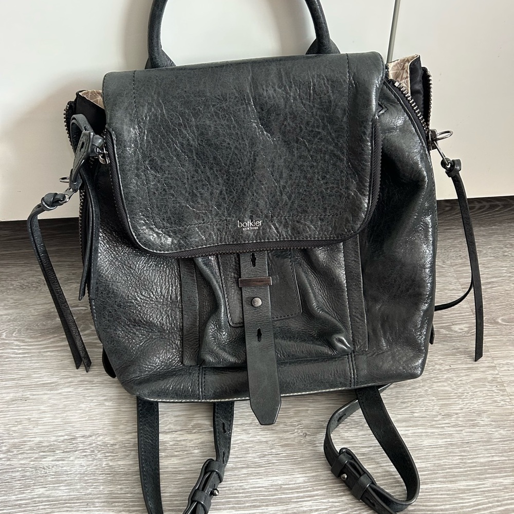 Botkier Black Leather Backpack
